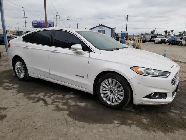 3FA6P0LU4ER299381 - 2014 FORD FUSION SE HYBRID WHITE photo 4