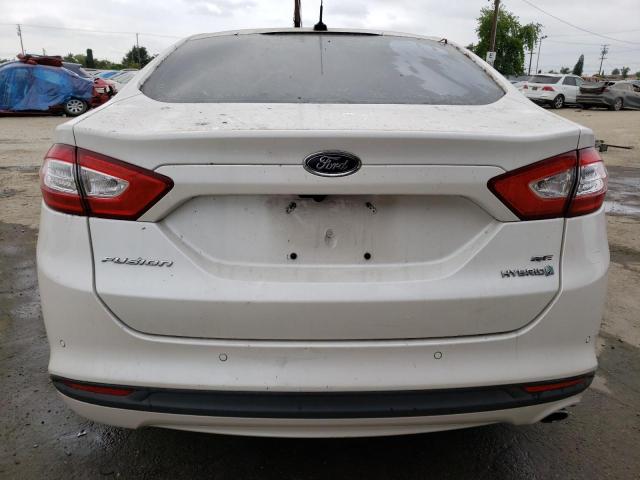 3FA6P0LU4ER299381 - 2014 FORD FUSION SE HYBRID WHITE photo 6