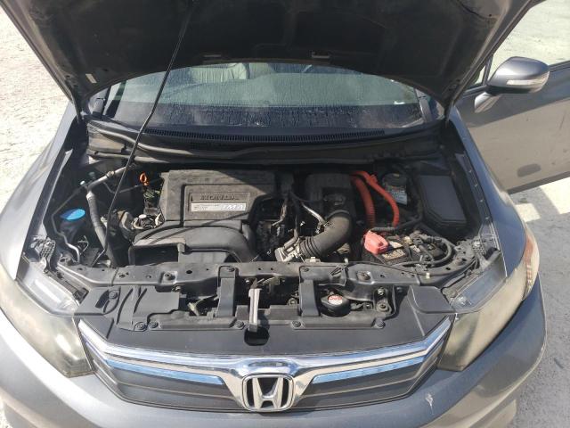 JHMFB4F31CS009407 - 2012 HONDA CIVIC HYBRID L GRAY photo 11