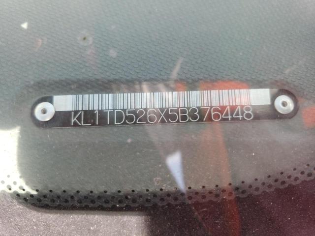 KL1TD526X5B376448 - 2005 CHEVROLET AVEO BASE RED photo 12