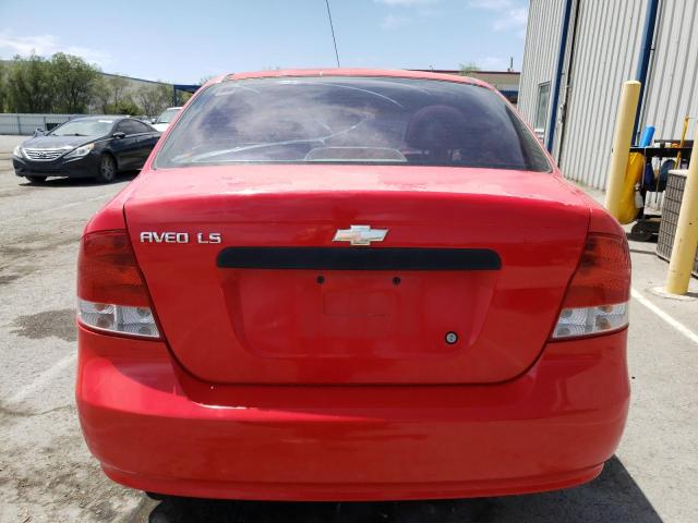 KL1TD526X5B376448 - 2005 CHEVROLET AVEO BASE RED photo 6