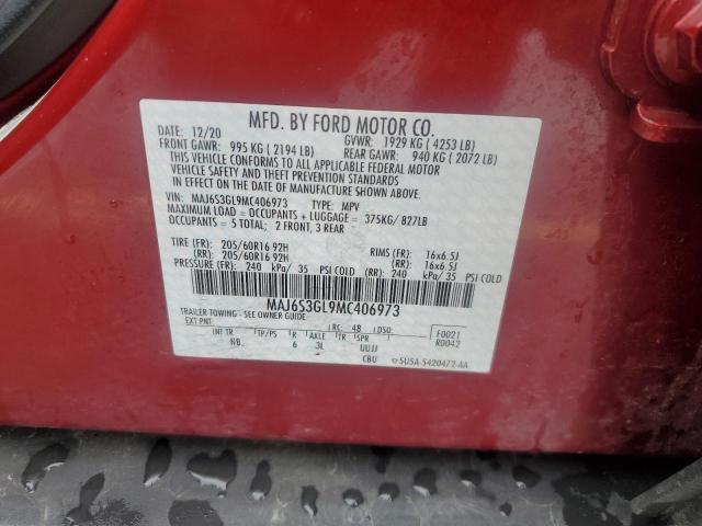 MAJ6S3GL9MC406973 - 2021 FORD ECOSPORT SE 红色 照片 14