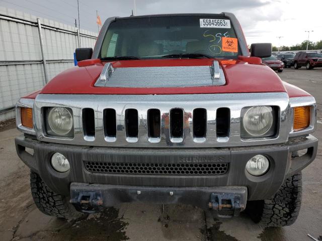 5GTDN13E578205916 - 2007 HUMMER H3 RED photo 5