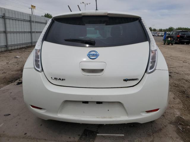 1N4AZ0CP9DC404718 - 2013 NISSAN LEAF S WHITE photo 6