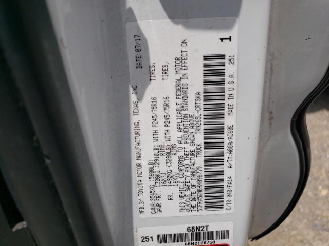 5TFRX5GN0HX096779 - 2017 TOYOTA TACOMA ACCESS CAB თეთრი ფოტო 13