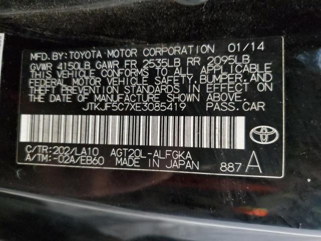 JTKJF5C7XE3085419 - 2014 TOYOTA SCION TC 黑色 照片 12