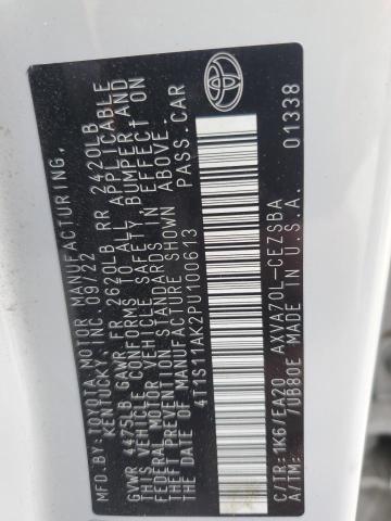 4T1S11AK2PU100613 - 2023 TOYOTA CAMRY SE NIGHT SHADE SILVER photo 12