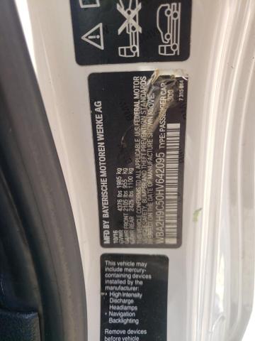 WBA2H9C50HV642095 - 2017 BMW 230XI WHITE photo 12