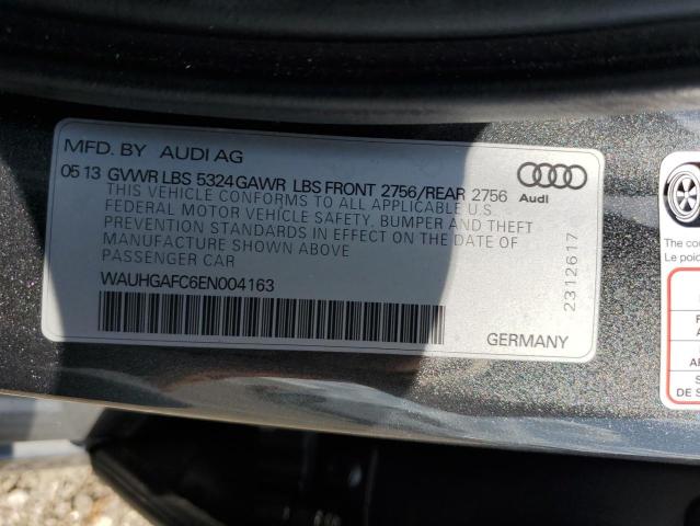 WAUHGAFC6EN004163 - 2014 AUDI A6 PRESTIGE გრაფიტი ფოტო 12