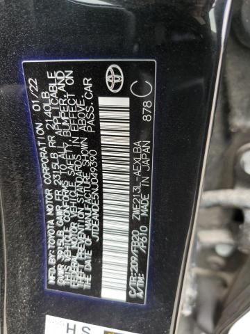 JTDEAMDE5NJ049390 - 2022 TOYOTA COROLLA LE 黑色 照片 12