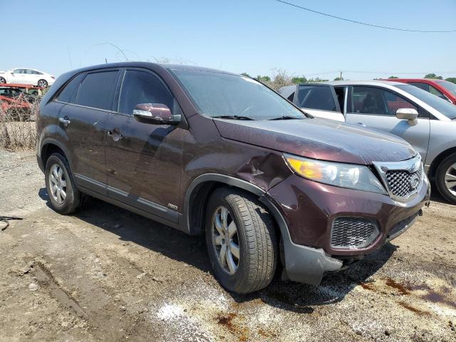 5XYKTCA63CG268690 - 2012 KIA SORENTO BASE BURGUNDY photo 4