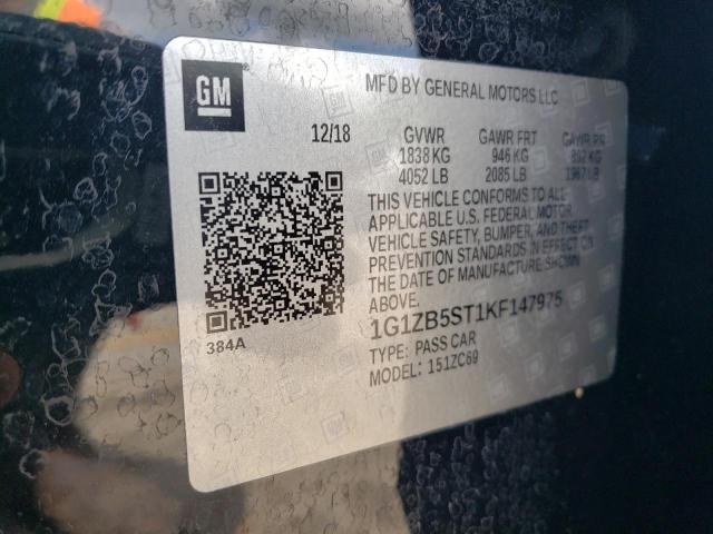 1G1ZB5ST1KF147975 - 2019 CHEVROLET MALIBU LS 黑色 照片 13