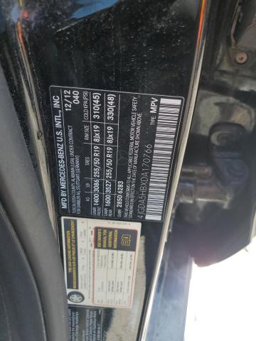 4JGDA5HBXDA170766 - 2013 MERCEDES-BENZ ML 350 4MATIC BLACK photo 13