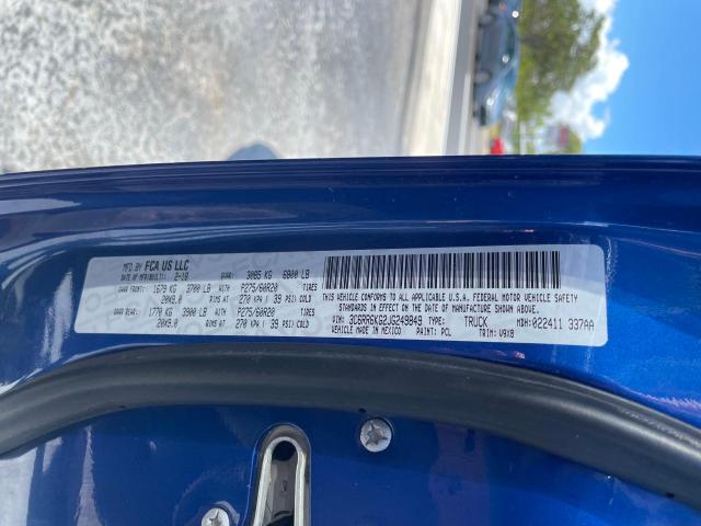 3C6RR6KG2JG249849 - 2018 RAM 1500 ST BLUE photo 10