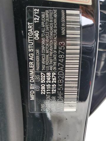 WDDHF5KB2DA748753 - 2013 MERCEDES-BENZ E 350 BLACK photo 13