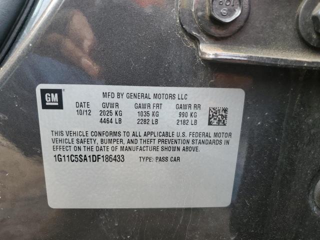 1G11C5SA1DF186433 - 2013 CHEVROLET MALIBU 1LT GRAY photo 12