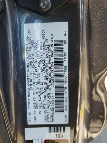 5TETU62N69Z636397 - 2009 TOYOTA TACOMA PRERUNNER ACCESS CAB GRAY photo 12