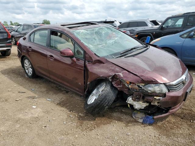 19XFB2F85CE035965 - 2012 HONDA CIVIC EX MAROON photo 4