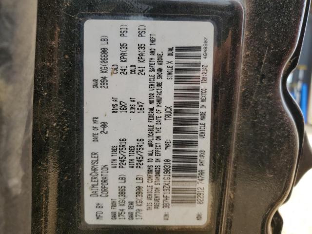 3B7HF13ZX1G190310 - 2001 DODGE RAM 1500 BLACK photo 12