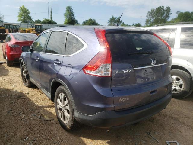 3CZRM3H50EG700059 - 2014 HONDA CR-V EX BLUE photo 2