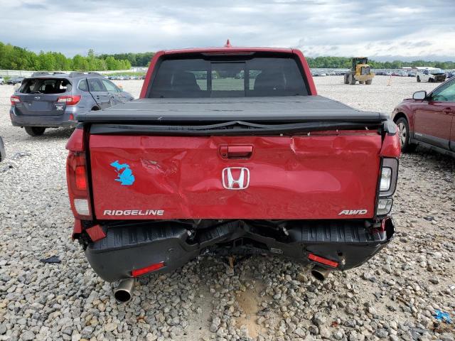 5FPYK3F77NB034343 - 2022 HONDA RIDGELINE RTL RED photo 6