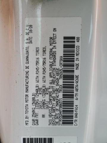 3TYRX5GN4MT006571 - 2021 TOYOTA TACOMA ACCESS CAB Beyaz fotoğraf 12