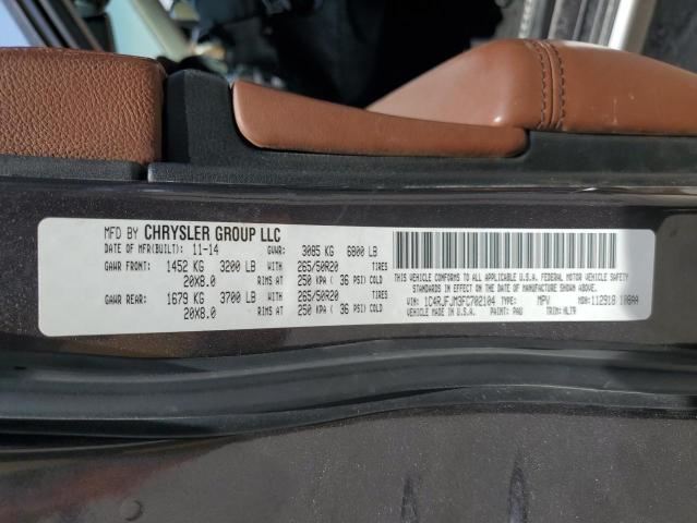 1C4RJFJM3FC702104 - 2015 JEEP GRAND CHER SUMMIT Գրաֆիտ լուսանկար 13
