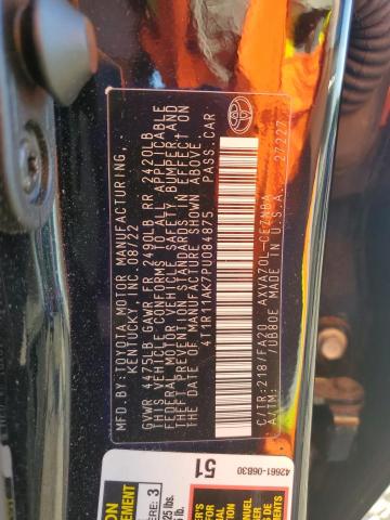 4T1R11AK7PU084875 - 2023 TOYOTA CAMRY LE 黑色 照片 12