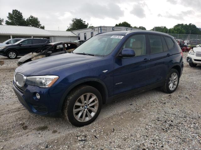 5UXWX9C58H0T04642 - 2017 BMW X3 XDRIVE28I BLUE photo 1