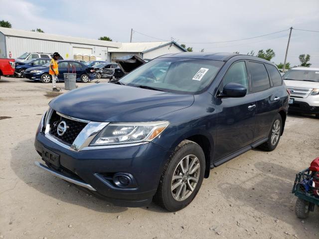 5N1AR2MMXEC616034 - 2014 NISSAN PATHFINDER S BLUE photo 1