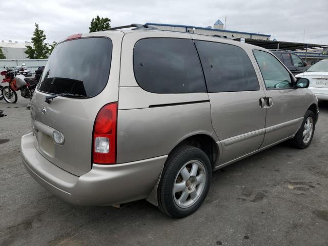 4N2ZN15T72D809831 - 2002 NISSAN QUEST GXE BEIGE photo 3