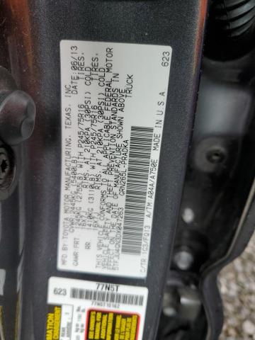 5TFJU4GN3DX047263 - 2013 TOYOTA TACOMA DOUBLE CAB PRERUNNER GRAY photo 12