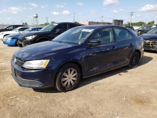 3VW2K7AJ9DM275126 - 2013 VOLKSWAGEN JETTA BASE أزرق صورة 1