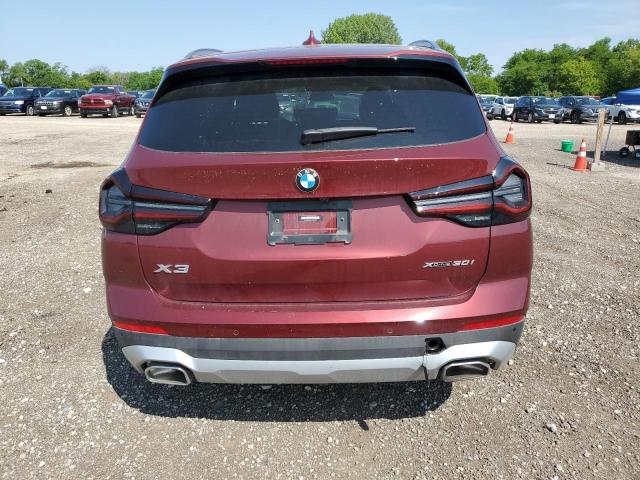 5UX53DP05P9N51801 - 2023 BMW X3 XDRIVE30I BURGUNDY photo 6