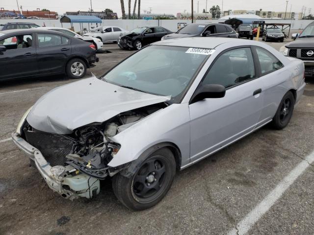 1HGEM22164L061063 - 2004 HONDA CIVIC DX VP SILVER photo 1