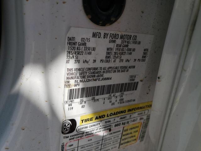 5LMJJ2HT4FEJ08864 - 2015 LINCOLN NAVIGATOR თეთრი ფოტო 13