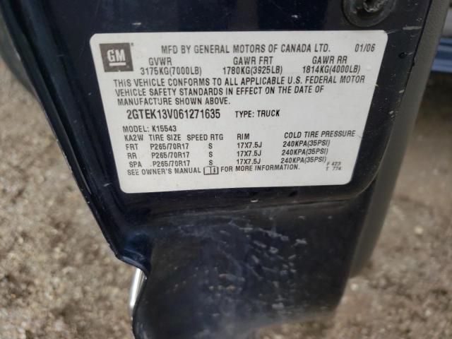 2GTEK13V061271635 - 2006 GMC NEW SIERRA K1500 BLUE photo 12