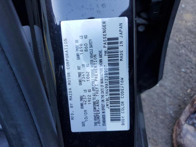 JM1BL1H49A1238907 - 2010 MAZDA SPEED 3 BLACK photo 12