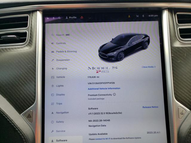 5YJSA1DPXDFP14129 - 2013 TESLA MODEL S Սև լուսանկար 9