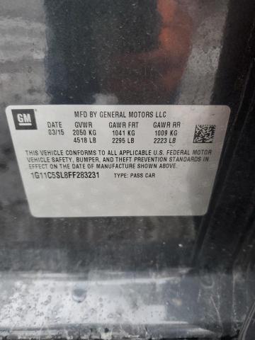 1G11C5SL8FF283231 - 2015 CHEVROLET MALIBU 1LT GRAY photo 12