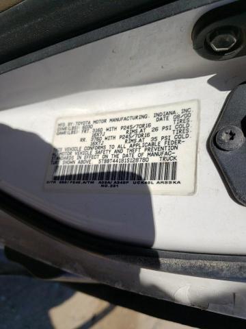 5TBBT44181S128780 - 2001 TOYOTA TUNDRA ACCESS CAB WHITE photo 12