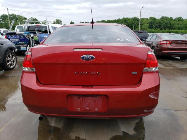 1FAHP3FN7BW134934 - 2011 FORD FOCUS SE RED photo 6