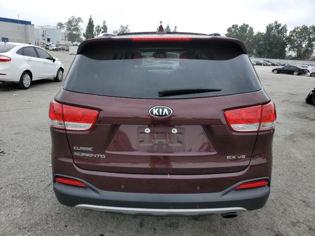 5XYPH4A56HG313701 - 2017 KIA SORENTO EX BURGUNDY photo 6