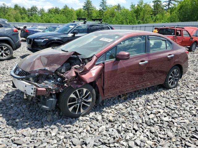 2HGFB2F93DH545845 - 2013 HONDA CIVIC EXL მუქწითელი ფოტო 1