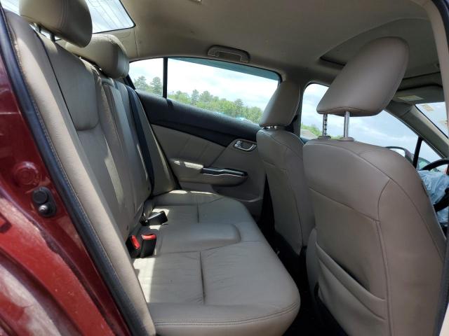 2HGFB2F93DH545845 - 2013 HONDA CIVIC EXL მუქწითელი ფოტო 10