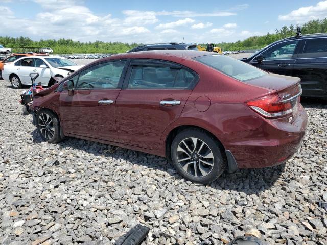 2HGFB2F93DH545845 - 2013 HONDA CIVIC EXL მუქწითელი ფოტო 2