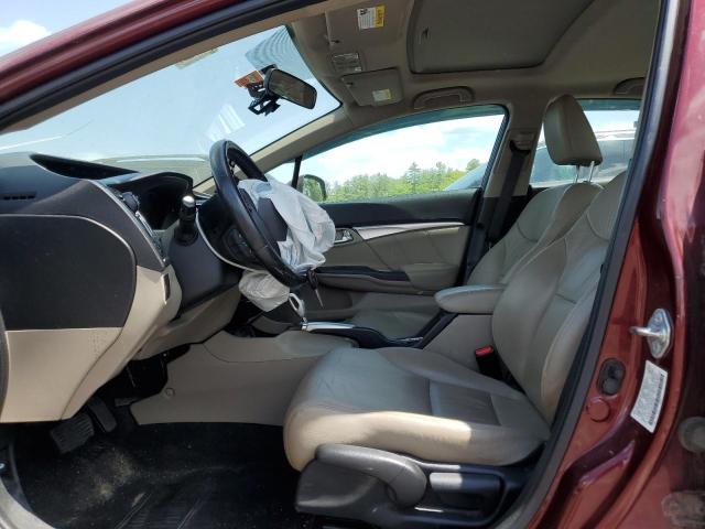 2HGFB2F93DH545845 - 2013 HONDA CIVIC EXL მუქწითელი ფოტო 7