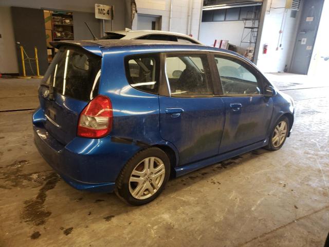 JHMGD38677S000457 - 2007 HONDA FIT S BLUE photo 3