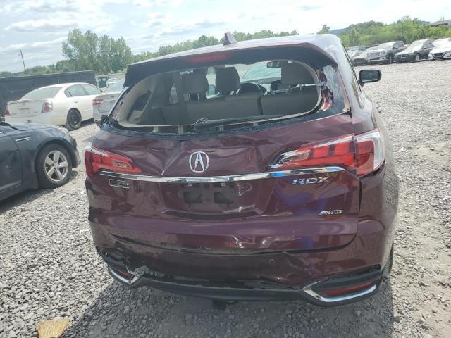 5J8TB4H70JL022422 - 2018 ACURA RDX ADVANCE MAROON photo 6