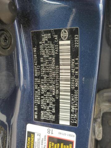 4T1BK1EB7EU079326 - 2014 TOYOTA AVALON BASE 蓝色 照片 12